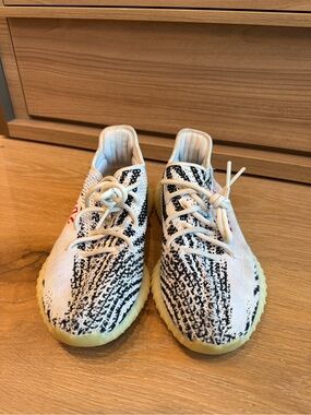 Yeezy Boost 350 V2 White Black Zebra with Cream Sole
